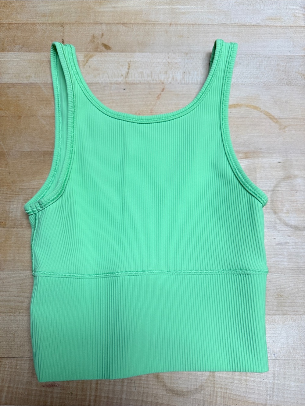 lululemon athletica Neon Green Ribbed Tank Top